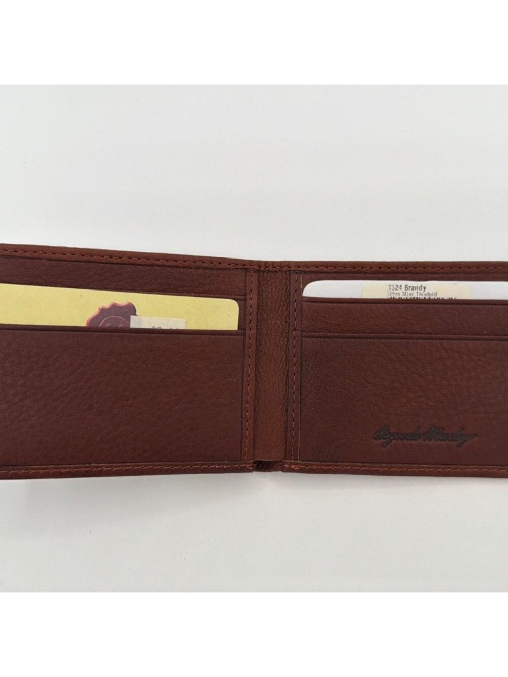 Osgoode Marley Ultra Mini Thinfold Leather Wallet - Brandy - Picture 2 of 10
